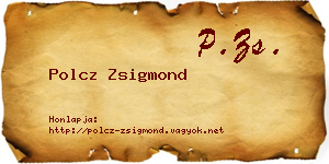 Polcz Zsigmond névjegykártya
